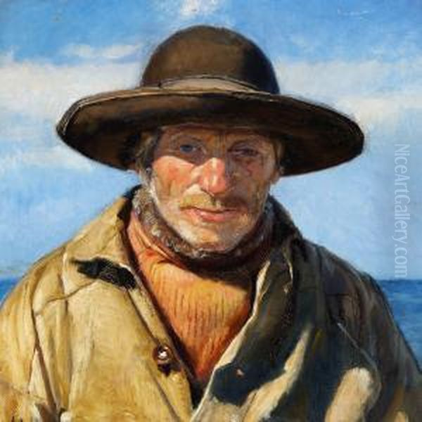 Fisherman In Sunlight - view 1