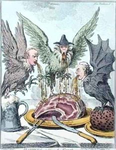 Harpyes Destroying the Feast by James Gillray
