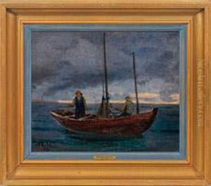 Skagener Fischerboot Imabendlicht