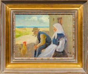 Altes Fischerpaar Inskagen by Michael Ancher