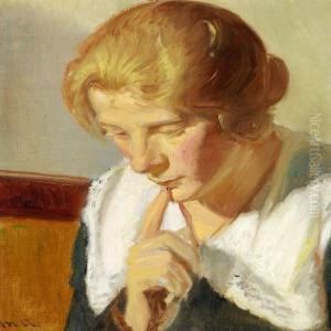 Engel Saxild Playing Chess by Michael Ancher