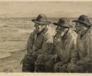 Tre Fiskare by Michael Ancher