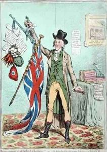 Improvement in Weights and Balances or Sir John Seeclear discovering the Balance of the British Flag by James Gillray