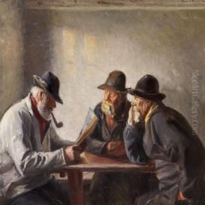 Three Fishermen At Atable