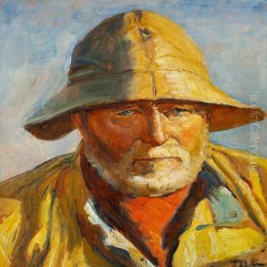 Fisherman With A Redscarf And A Yellow Sou'wester