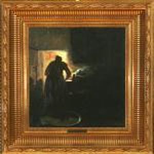 En Kone Ibryggerset by Michael Ancher