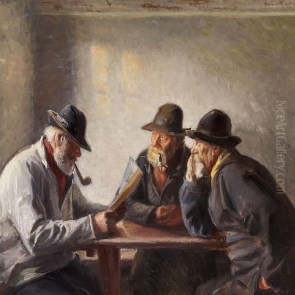 Three Fishermen At A Table - view 1