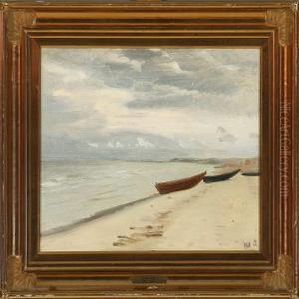 Boats On Skageb Beach - view 1