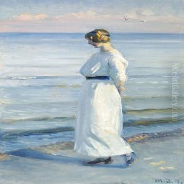 Young Woman In A White Dress - view 1