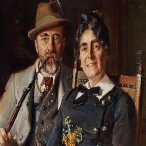Double Portrait Of Manufacturer Sodring And His Wife