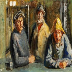 Three Fishermen At The Grocer's Counter