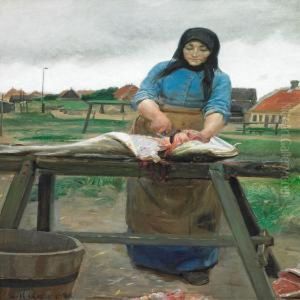 Cleaning The Fish by Michael Ancher