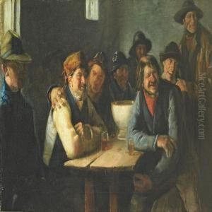 Gaihede At The Inn by Michael Ancher