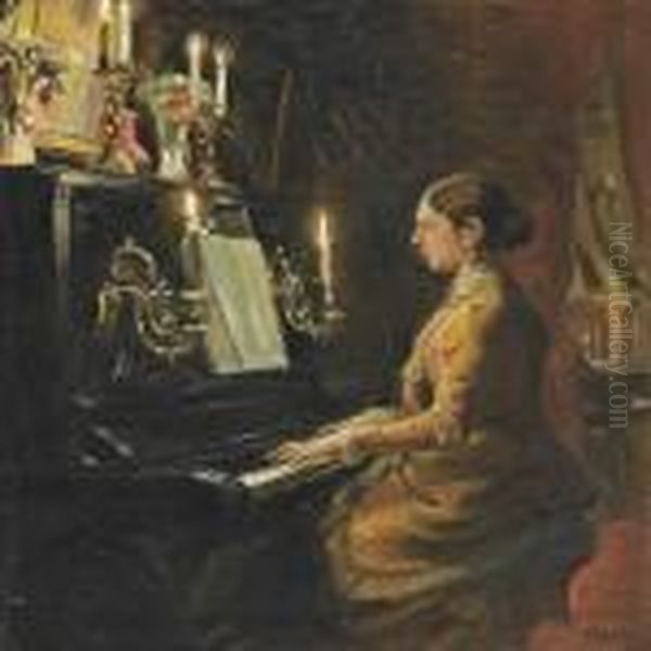 Anna Ancher At The Piano - view 1