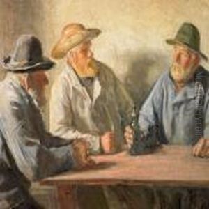 Three Fishermen Sitting At A Table Three Fishermen Sitting At A Table