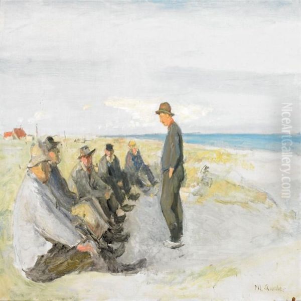 Fishermen, Skagen Beach - view 1
