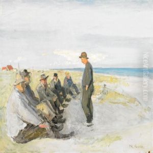 Fishermen, Skagen Beach by Michael Ancher