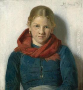 Pige Med Rodt Sjal (skagen Girl In A Red Shawl)