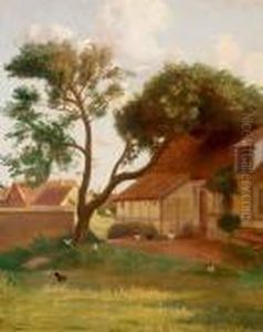 Chickens In A Garden In Skagen