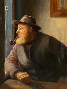 Fisherman Ole Svendsen, Skagen by Michael Ancher