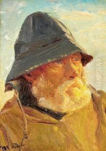 Portrait Of A Fisherman. Signed M. A - view 1