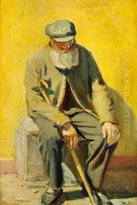 An Old Man Resting In The Sun by Michael Ancher