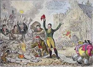 True Reform of Parliament ie Patriots lighting a Revolutionary Bonfire in New Palace Yard