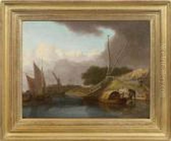 Hafen Mit Segelschiffen Und Fischern - view 1
