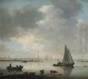 Shipping In An Estuary by William Anderson