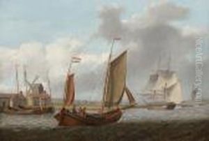 A Busy Day On The Estuary by William Anderson