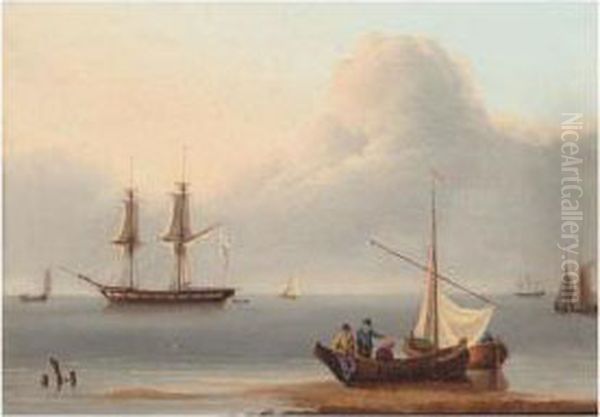 Coastal Scene With Shipping - view 1