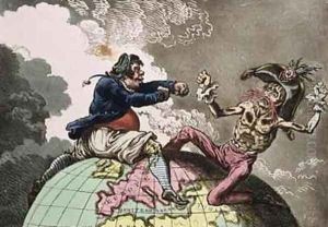 Fighting for the Dunghill or Jack Tar Settling Buonaparte