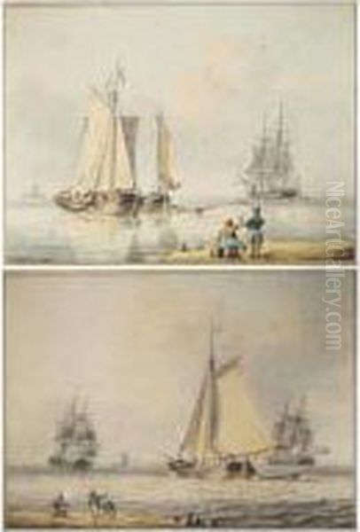 Barges Off The Coast - view 1