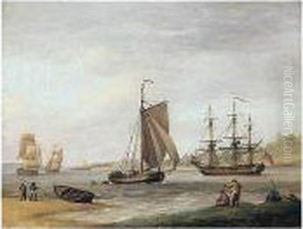 An Estuary With Shipping - view 1