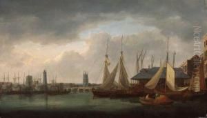 View Of Southwark With Billingsgate Market And London Bridge