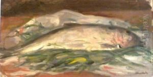 Nature Morte Au Poisson. by Albert Andre