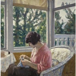 Jeune Femme Cousant