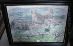 Vignobles Dans La Vallee De Laudun by Albert Andre