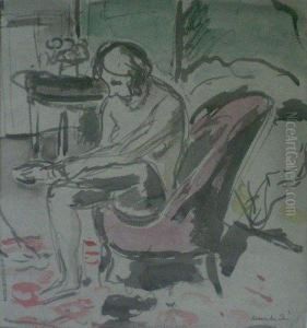 Nu Au Fauteuil Rose