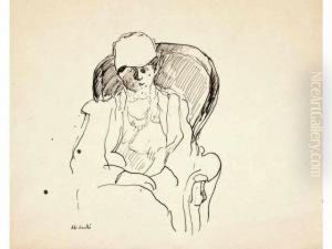 Femme Assise Au Fauteuil