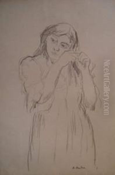Jeune Fille Se Coiffant - view 1
