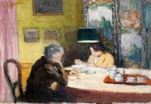 Scene D'interieur, La Lecture by Albert Andre