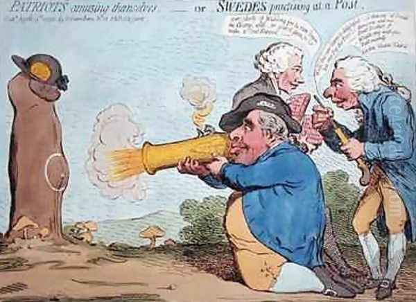 Patriots amusing themselves or Swedes practising at a Post 2 - view 1