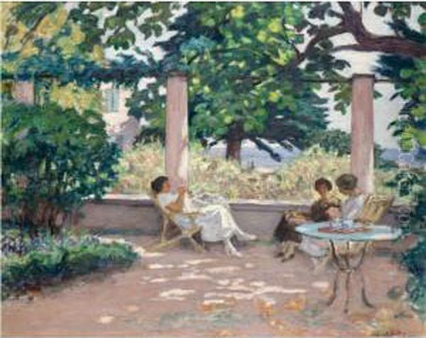 Property From An Important Private Collection
 

 
 
 

 
 Trois Jeunes Femmes Sur Une Terrasse A Laudun - view 1