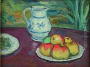 Assiette De Pommes Et Pichet by Albert Andre