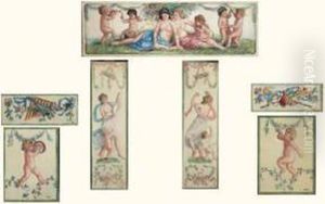 Allegories, Fleurs Et Instruments De Musique
