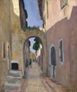 Rue D'un Village Du Sud De La France by Albert Andre