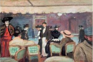 Le Cafe Parisien by Albert Andre