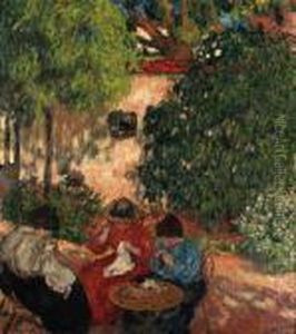 Femmes Cousant by Albert Andre
