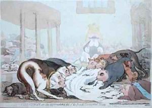 Anticipation or The Approaching Fate of the French Commercial Treaty by James Gillray